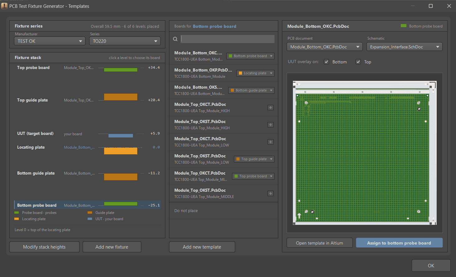 Build the stack from real manufacturer templates